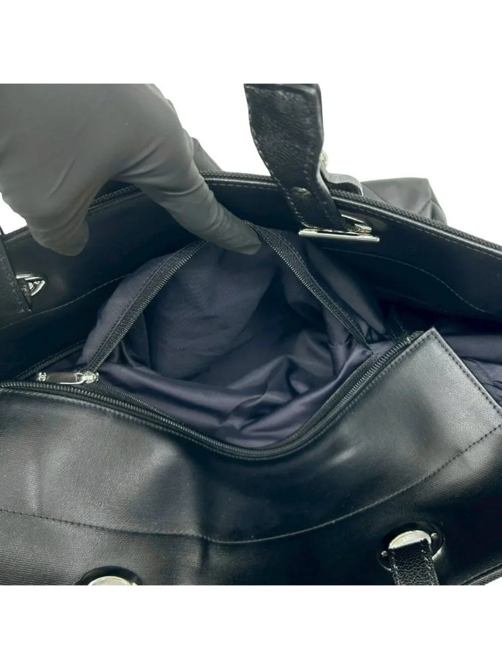 Chanel Paris Biarritz MM Leather Tote Black